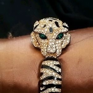 Heidi Daas Tiger Bracelet w/green Eyes. Collector
